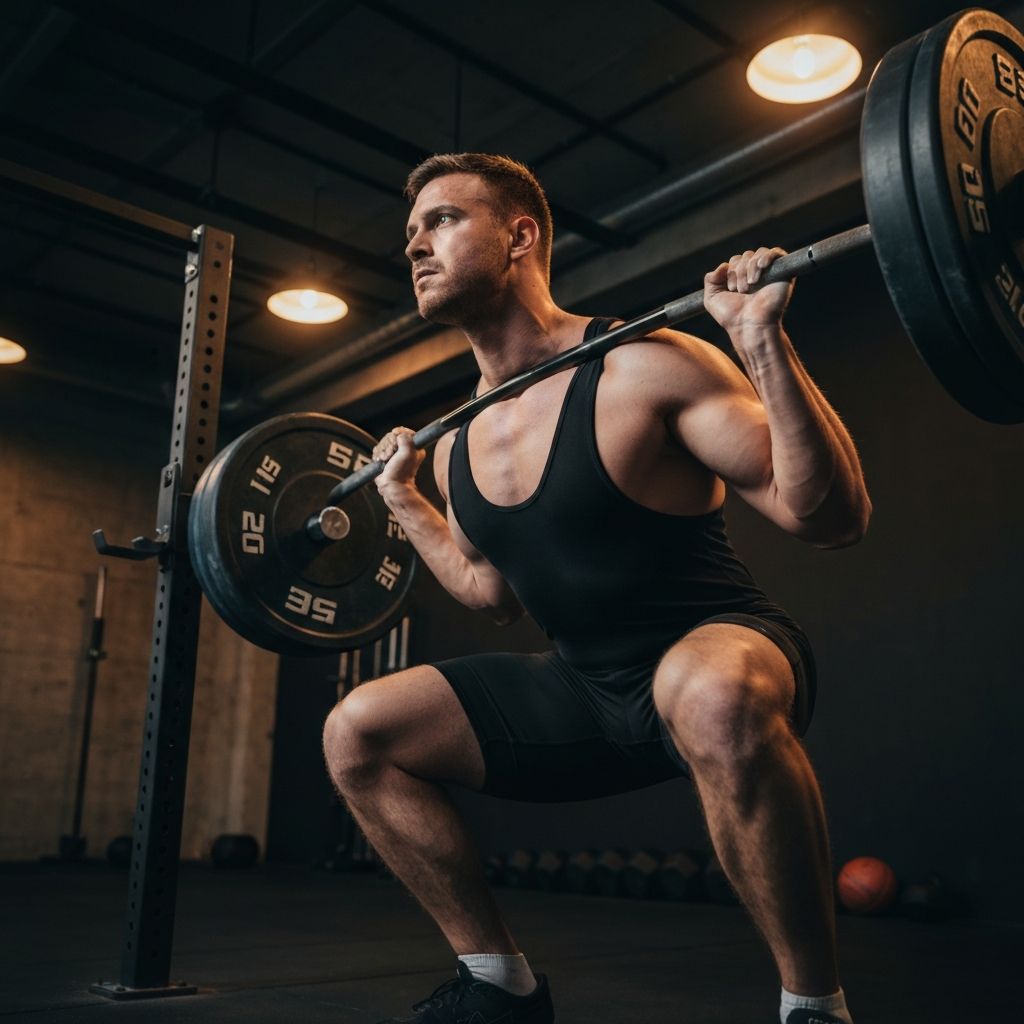 Athlete training in the gym
